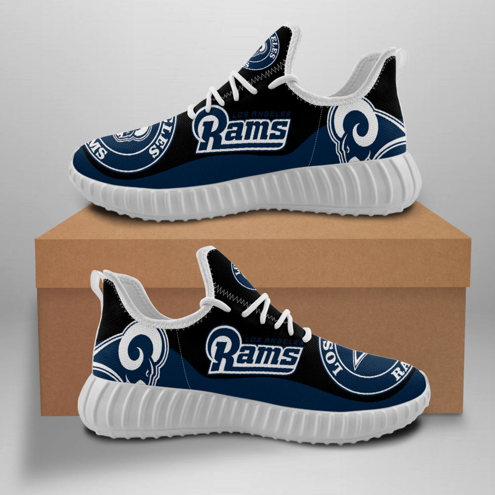 Women's Los Angeles Rams Mesh Knit Sneakers/Shoes 003